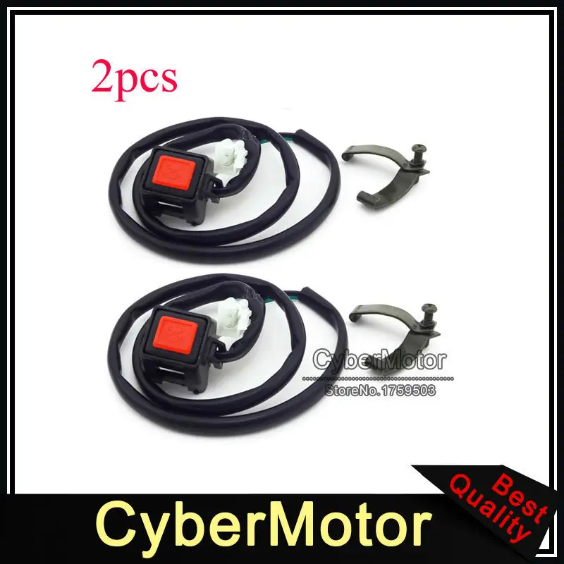 2x кнопка остановки Мотоцикла Kill ручка переключатель для 125 140 150 160cc YX Lifan SSR TTR thumpstar CRF 70 китайский питбайк