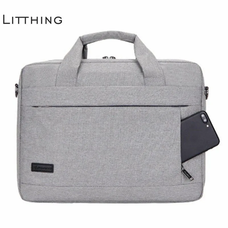 Large Capacity Laptop Handbag For Men Women Travel Briefcase Bussiness Notebook Bag For 14 15 Inch Black