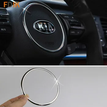 

Stainless Mirror Chrome Interior Steering Wheel Circle Cover Trim for Kia K5 Optima 2014 2015