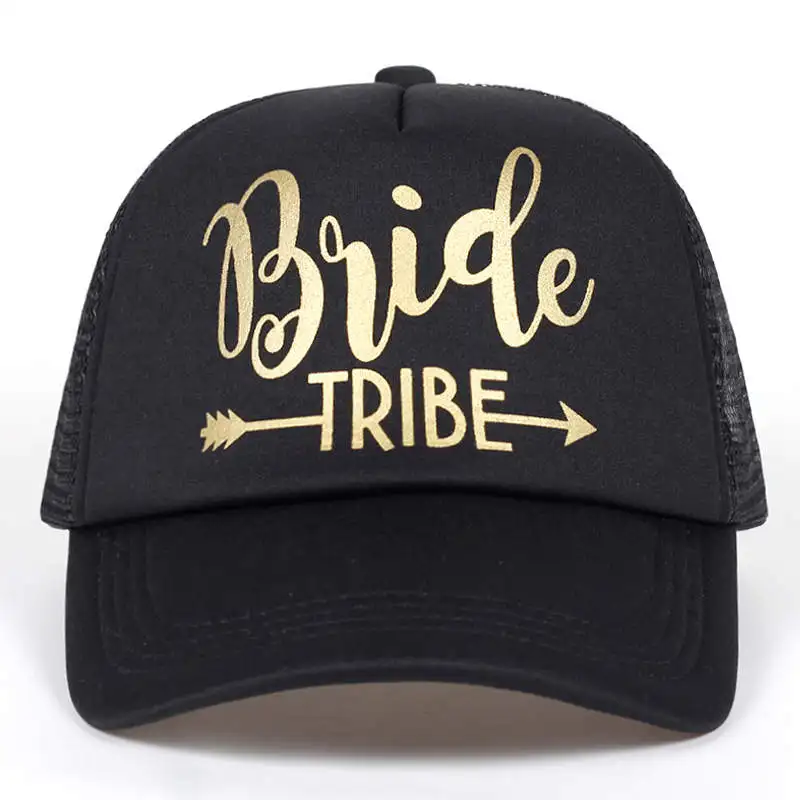 Bride Tribe Bachelorette Snapback Trucker Hat Cap Team Bride gold letters Arrow bride to be bride tribe baseball hats 3