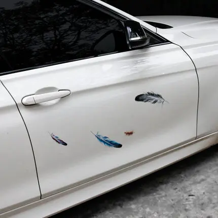 

1 Set Multi-Pieces Buy 2 Get 1 Free Car Feather Stickers Waterproof 3D Scratch Occlusion Decals Personalized Customization