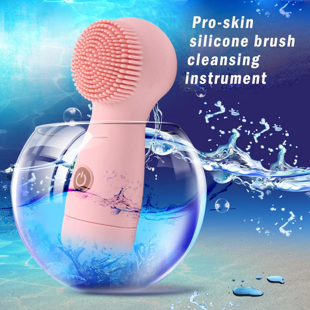 360 degree Intelligent electric sound wave Waterproof Silicone Face