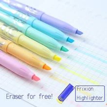 Piloto frase apagáveis marcadores 6 unidades, pastel iluminadores cor macia apagável caneta kawaii papelaria canetas para scrapbooking para a escola