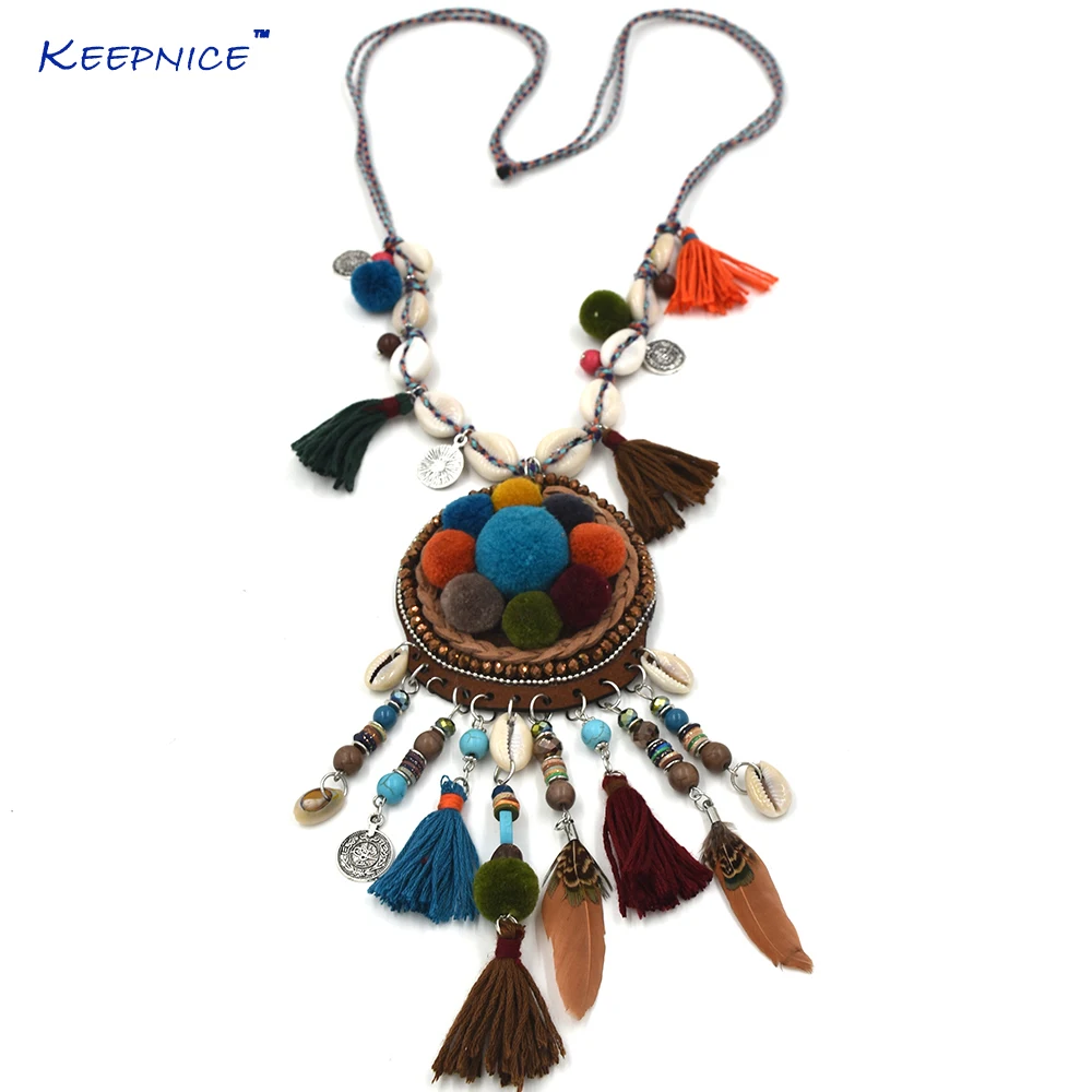 Buy New Boho Jewelry Handmade Beaded Tassel Pendants