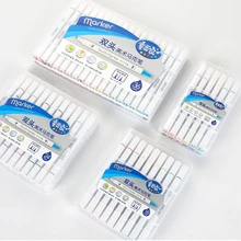 12/18/24/36 Цвета тонко пишущие рисования акварельные маркеры двойной наконечник кисть для бизнес планирования школьные принадлежности канцелярские товары ручка для творчества