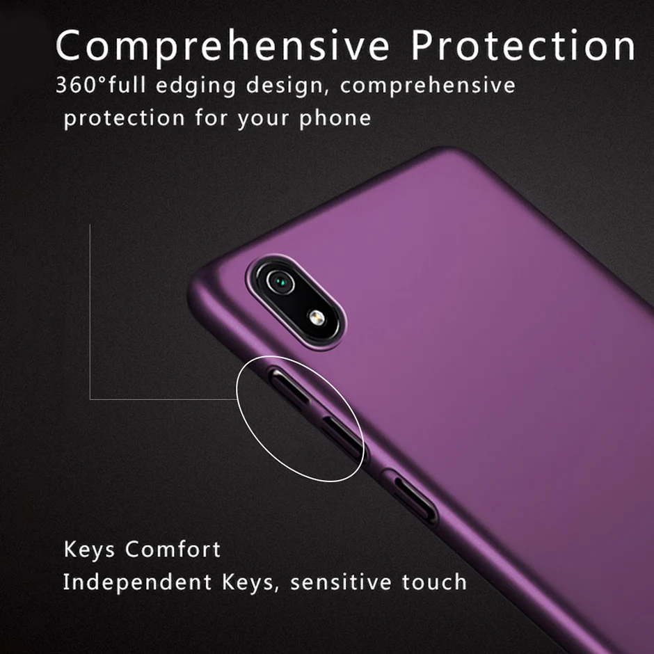 For Xiaomi Redmi 7A Case Luxury Matte Hard PC Phone Case Bumper on For Xiaomi Redmi 7A 7 A Back Cover For Xiaomi Redmi 7A Fundas