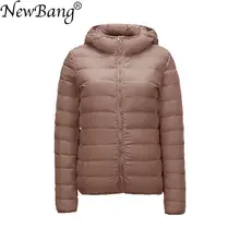 Бренд NewBang, женские пуховики, 90%, ультра-светильник, утиный пух, Женский светильник, пальто с капюшоном, Женская ветровка, парка плюс, пальто