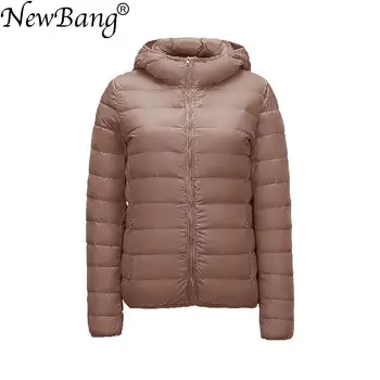 NewBang Brand Women's Down Jackets 90% Ultra Light Duck Down Women Lightweight Coat Hooded Female Windbreaker Parka Plus Coats