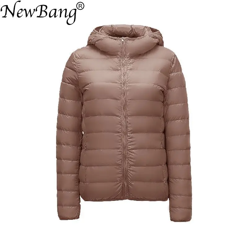 Kopen NewBang Merk vrouwen Donsjacks 90% Ultra Light Duck Down Vrouwen Lichtgewicht Jas Hooded Vrouwelijke Windbreaker Parka Plus Jassen