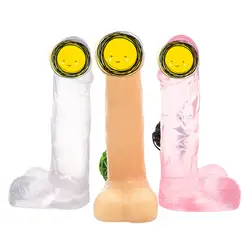 Реалистичный вязанный фаллоимитатор пенис женский клитор G-Spot водонепроницаемый Женский мастурбатор присоска сексуальная игрушка-пенис
