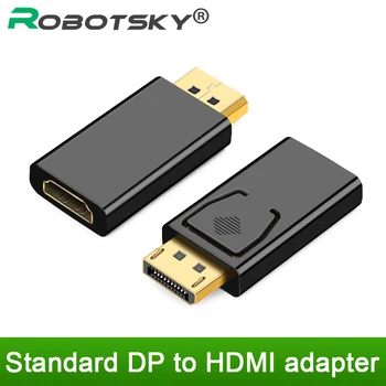 

HDMI Adapter Converter For PC Display Port DP Male To HDMI Female Adapter Black High Quality DP To HDMI Converter For HDTV PC