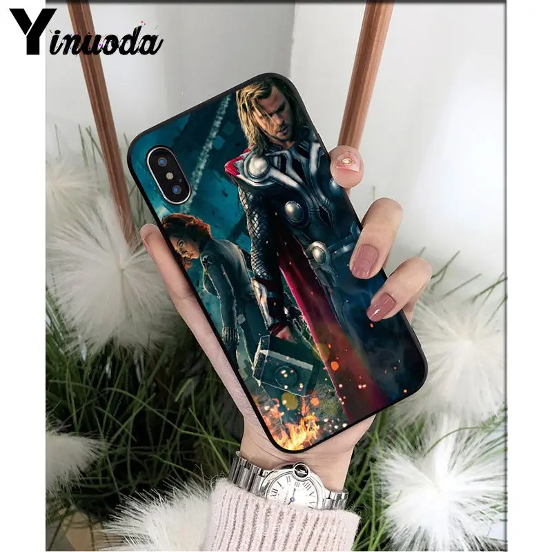 Yinuoda Marvel movie thor DIY красивые аксессуары для телефонов, чехол для Apple iPhone 8 7 6 6S Plus X XS MAX 5 5S SE XR