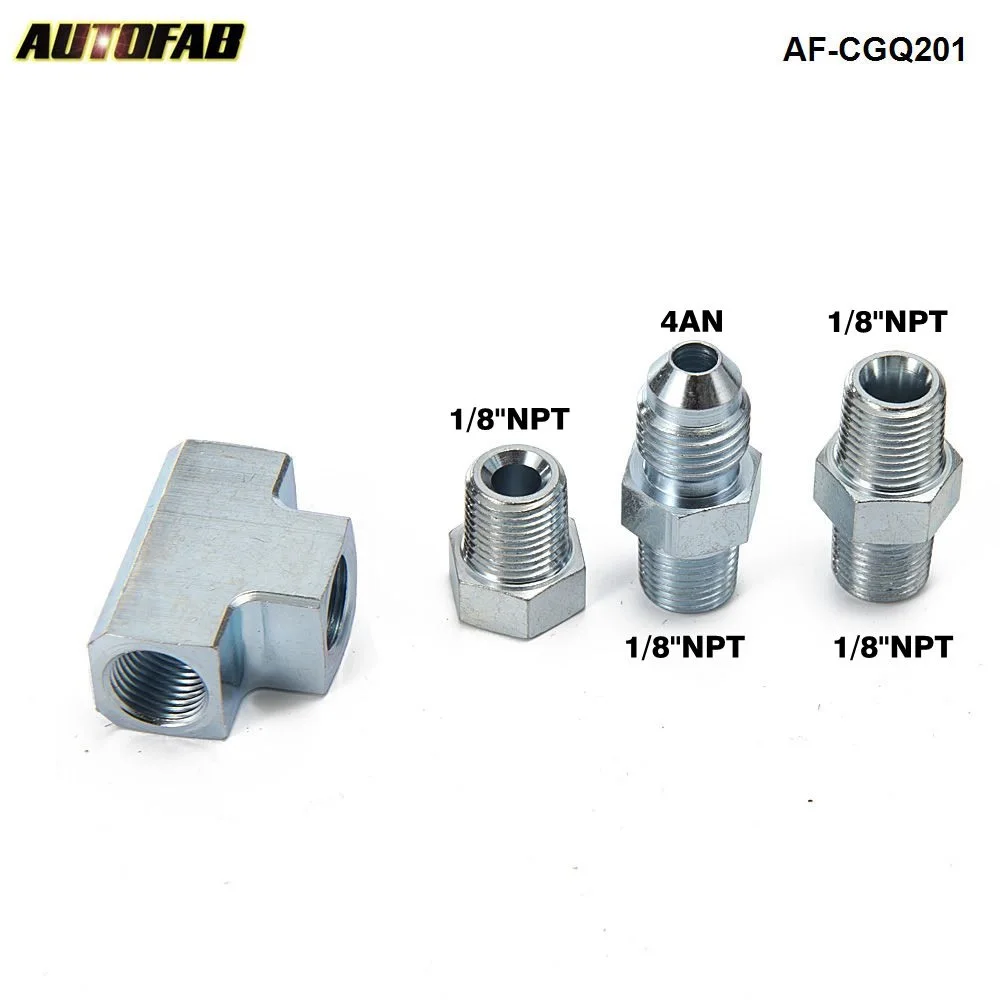 Турбо адаптер тройник фитинг 1/8NPT до 4AN w/блок вилки соединителя датчик давления подачи масла AF-CGQ201