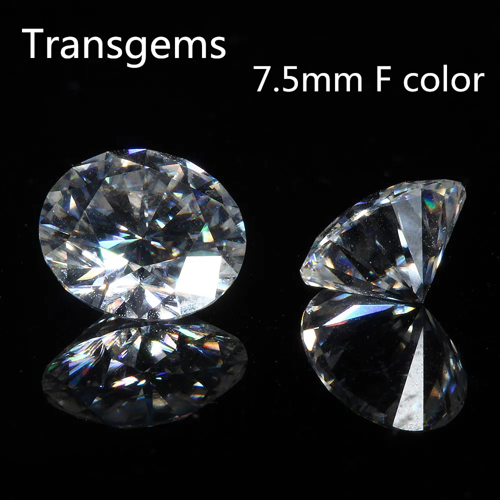 

7.5mm 1.5ct Carat Certified TRANSGEMS Luxury Jewelry Genuine Moissanite Loose DEF Color Moissanite Gemstone Test as Real Diamond