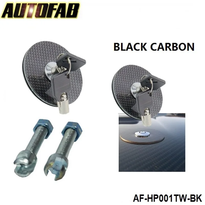 

(BLACK CARBON Fiber) Flush Mount Hood Lock w/ Key Variable Mount For Honda Civic Jdm 2004-2005 AF-HP001TW