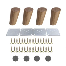 4 шт. дубовая древесина 80x58x38 мм мебельные ножки надежная диагональная сторона брекинг шкаф стол диван ножки железные прокладки винты