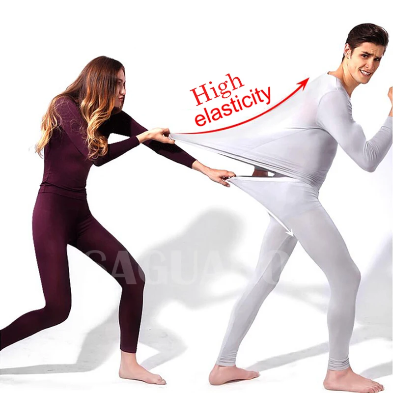 HAINES Winter 37 Degree Constant Temperature Thermal Underwear for Women Ultrathin Elastic Thermo Underwear Seamless Long Johns