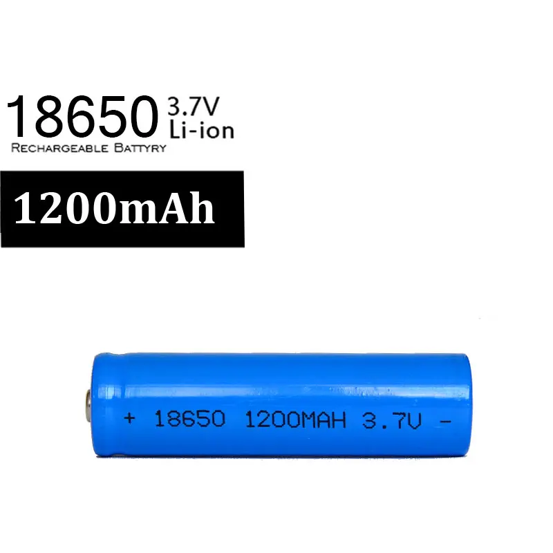 4 шт. Батареи LED 18650 1200 мАч литий-ионный Батарея 3.7 В литиевых Перезаряжаемые Батарея синий Высокое Ёмкость для фонарик