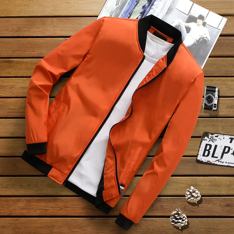 الرجال معطف الربيع والخريف 2019 جديد الكورية النسخة مائة تنفس على الملابس الاتجاه التخسيس جاكت رياضي رقيقة MC329