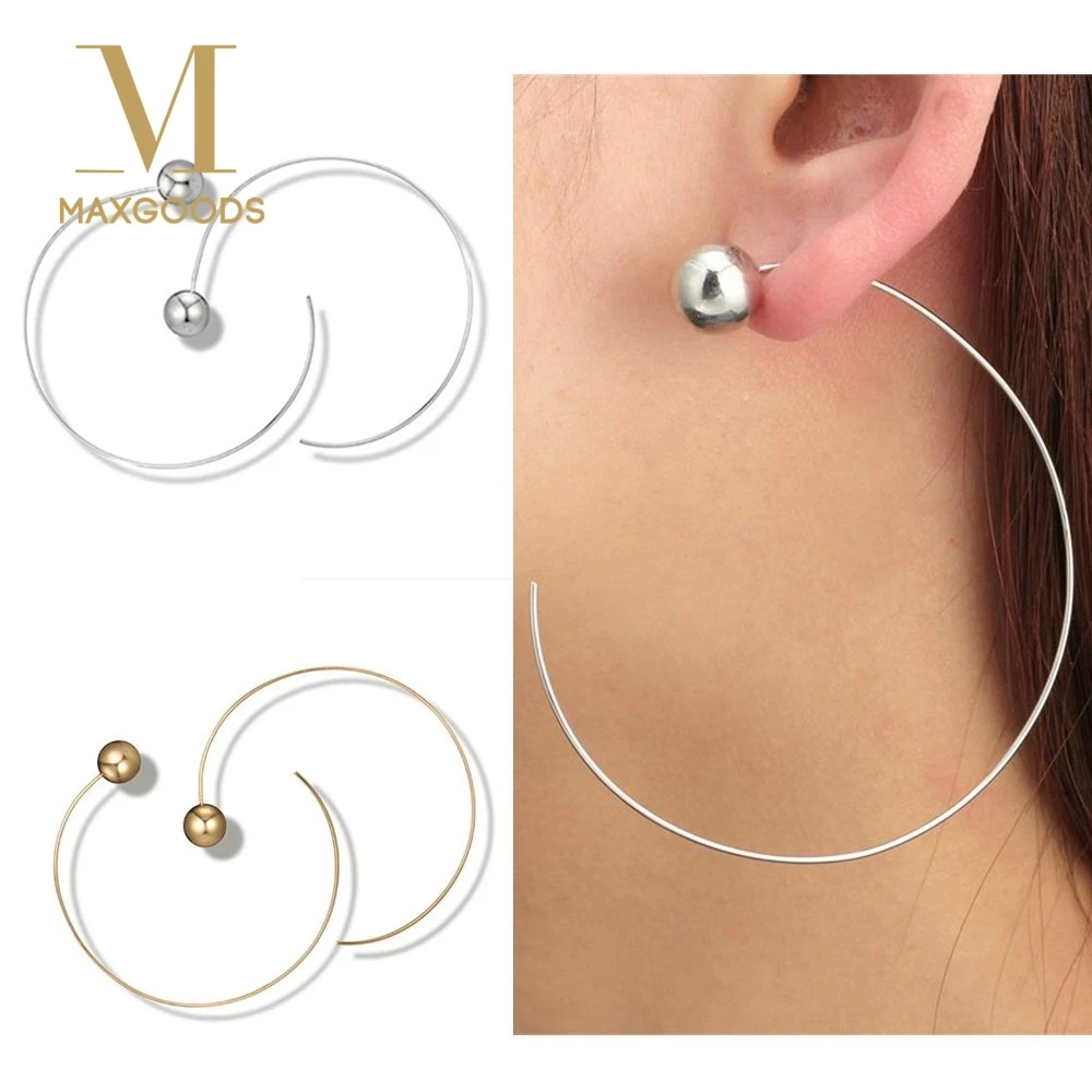 

1 Pair Big Circle Earring for Women Exaggerate Round Hoop Earrings Round Ball Earring Jewelry Accessories