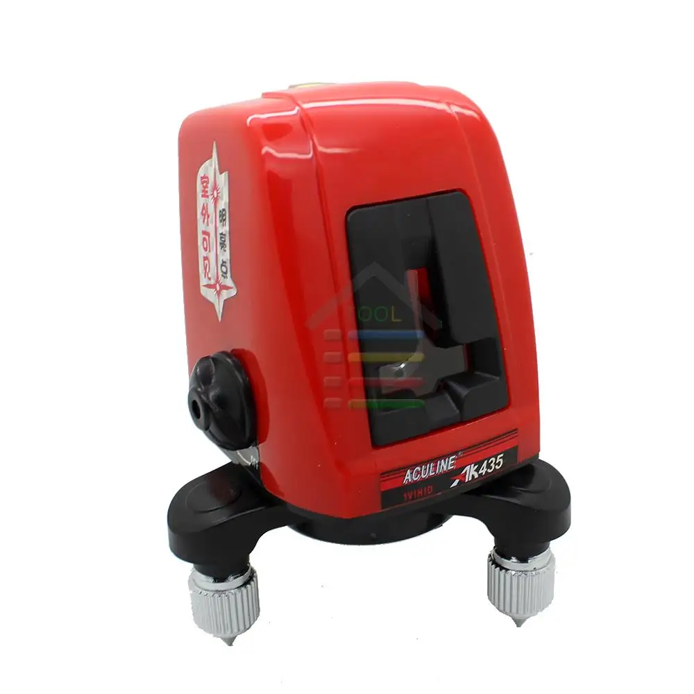 

New AK435 360 Degree Self-leveling Cross Laser Level Leveler Red 2 Line 1 Point with Case