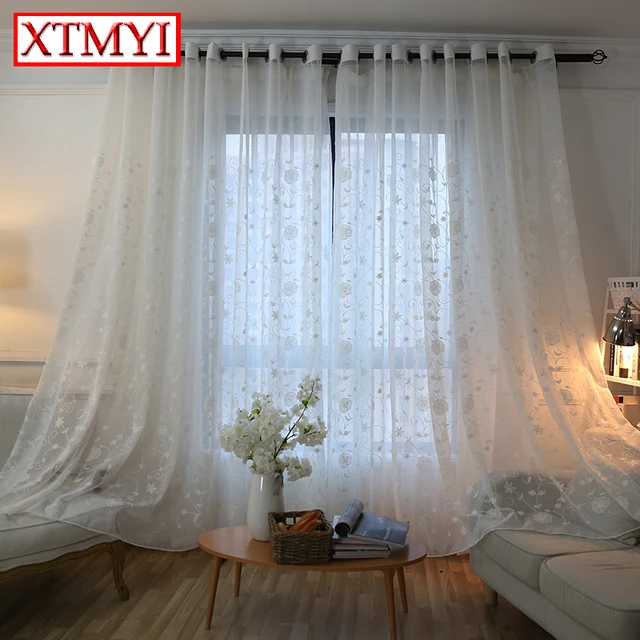 Cheap Modern embroidered tulle Curtains for Living Room Window Screening Voile Sheer Curtains for Living Room Bedroom Kids Curtains Cheap Modern embroidered tulle Curtains for Living Room Window Screening Voile Sheer Curtains for Living Room Bedroom Kids Curtains