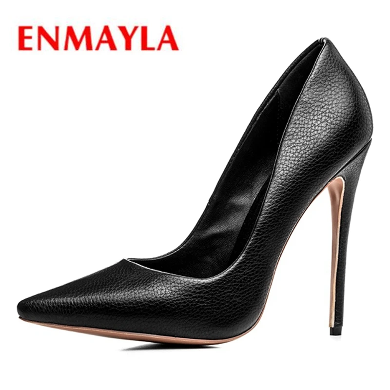 

ENMAYLA Casual Slip-On Pointed Toe Thin Heels Shoes Woman High Heel Shoes Size 34-43 ZYL2222