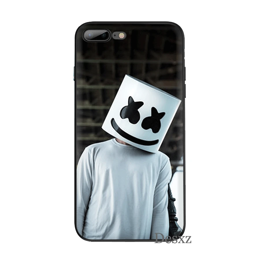 Силиконовый ТПУ чехол для телефона Marshmello iPhone 11 Pro X XS Max XR 6 6s 7 8 Plus 5 5s SE защитный