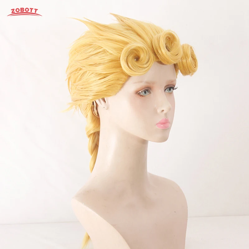 

Adult JoJo's Bizarre Adventure Giorno Giovanna Cosplay Wig Yellow Golden Wind Styled Wig Hair for Role Playing Prop Dropshipping