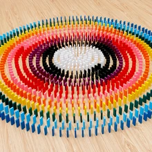 100 шт цветные игры домино, игрушки для детей, рождественский подарок, куклы, деревянные блоки, Веселые Обучающие игрушки для детей, деревянные игрушки