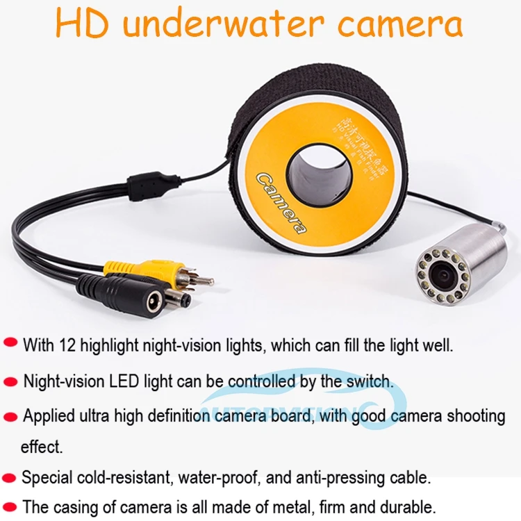 Sy701 15 м 7 "видео Рыболокаторы системы 1000tvl HD Профессиональный Подводный Рыбалка Камера 12 LED подводный Камера + 8 г карты Бесплатная