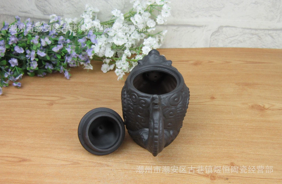 Kung Fu Tea Set Chinese Ceramic Teapot 210ml 1 Dragon Kungfu Tea Pot + 6 Cups Set Chinese Ceremony Small Capacity Gift
