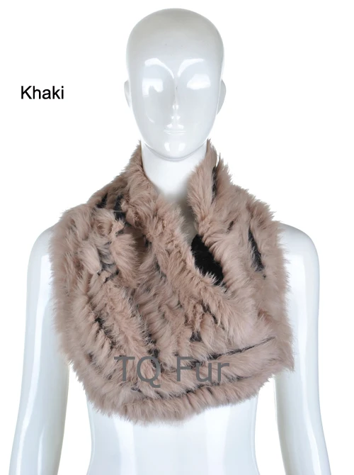 Модный вязаный кроличий мех пончо кроличий мех вязаное пальто шарф шаль детская леди - Цвет: khaki
