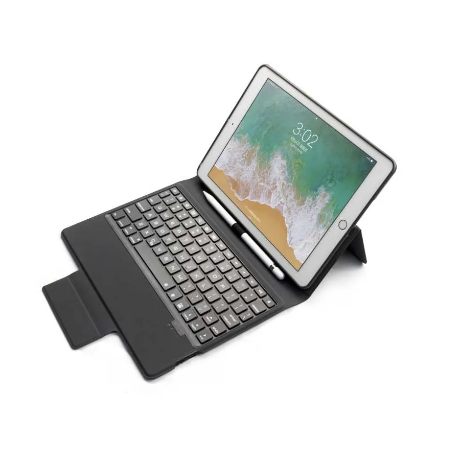 Wireless Bluetooth Keyboard PU Leather Case (10)