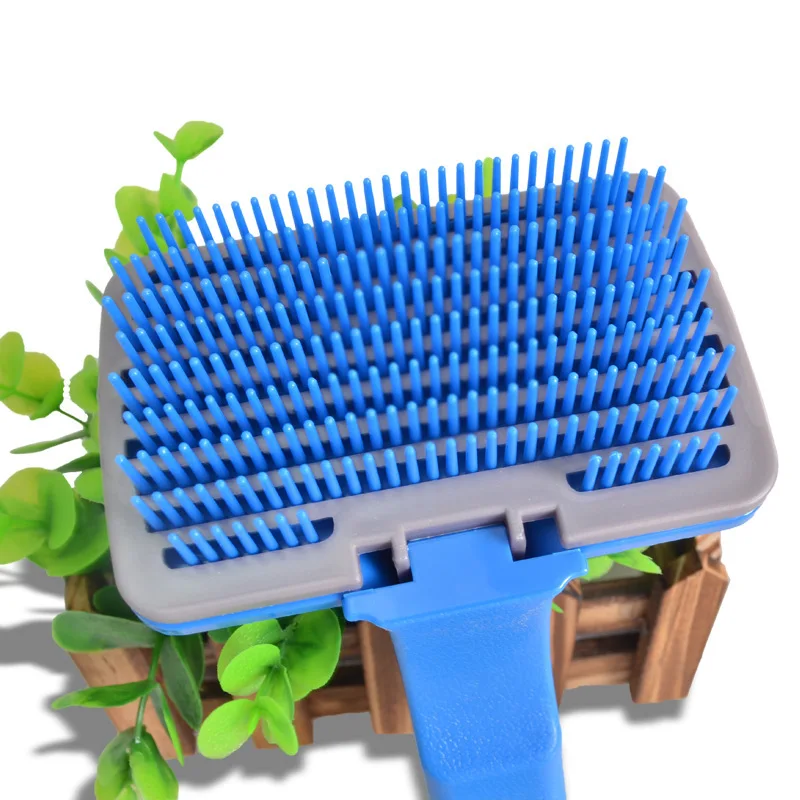 Pet Grooming Retractable Hair Removal Brush Cat Shedding Trimming Device Comb Automatic Clean Hair Kitten Comfortable Massage