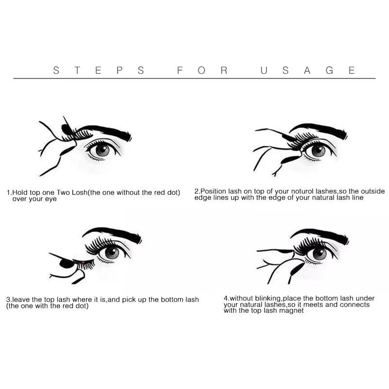 weinisite 3d mink lashes extension tools maquillage 3 magnets magnetic lashes natural false eyelashes magnet eyelashes