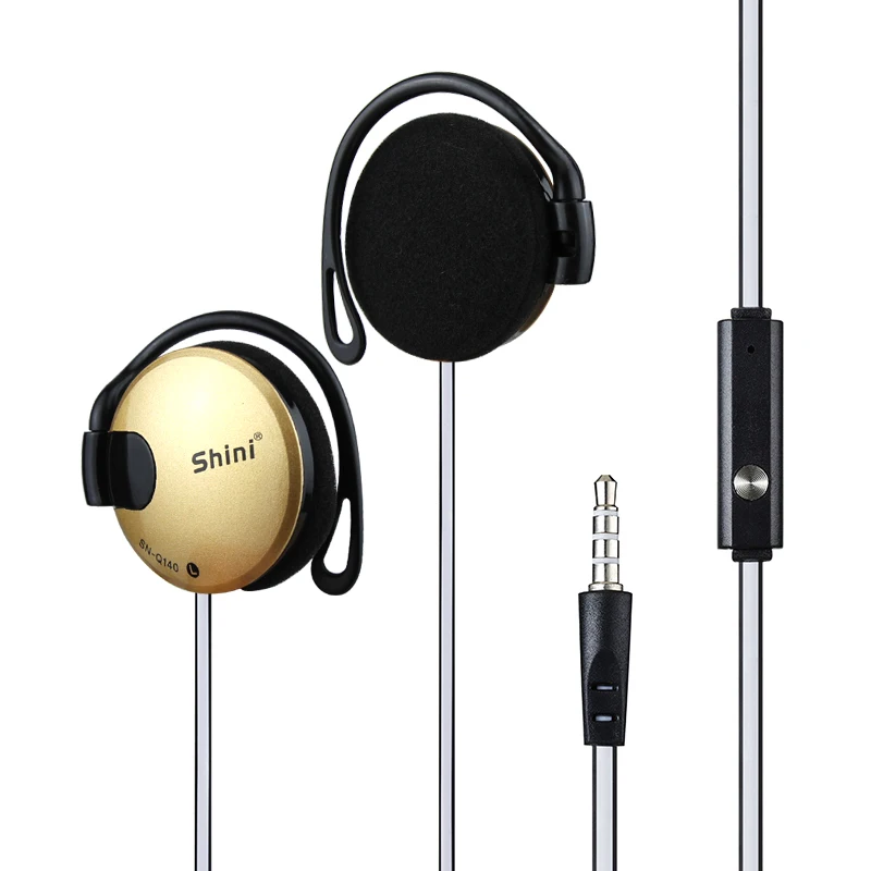 

Hot New Sale!!! Shini Q140 Stereo EarHook Earphones Earbuds Super Bass Headset Handsfree 3.5MM With MIC 9 Colour Free Shipping