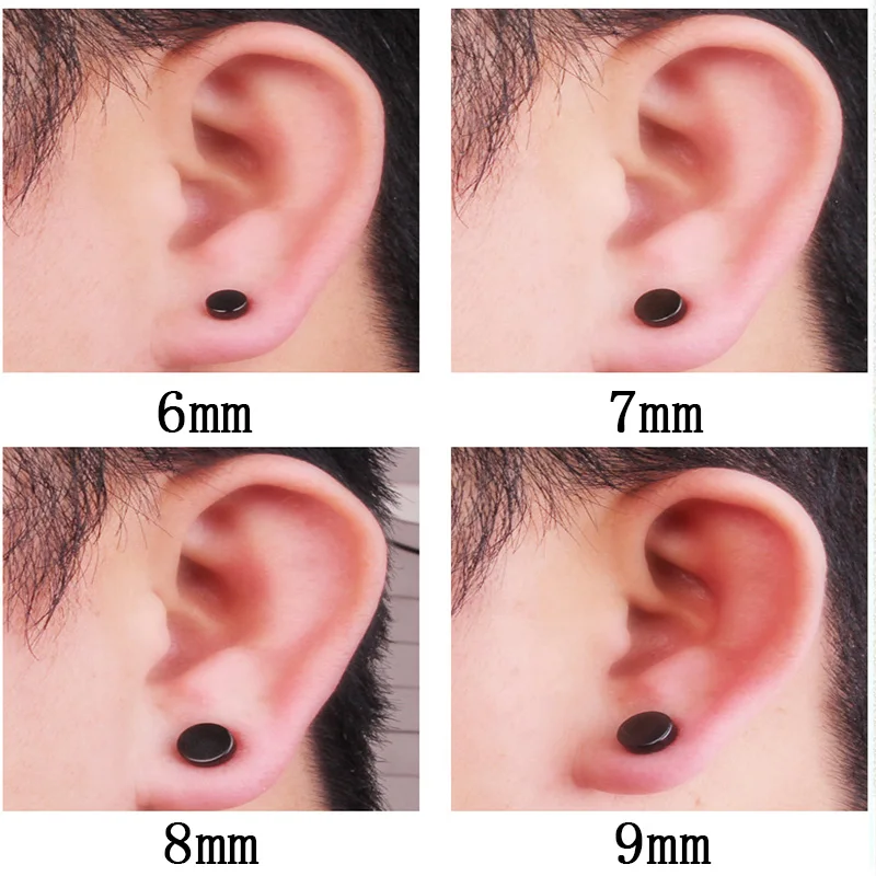 Oulai777, опт, нержавеющая сталь, женские, мужские, черные серьги, серебряные, магнитные, ювелирные изделия, панк, ложные серьги, модные, друг, готика