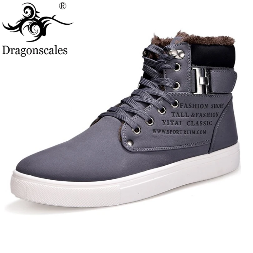 

2019 Hot Men Shoes Fashion Winter Warm Sneakers Men Boot Autumn Footwear For Man New High Top Canvas Casual Shoes Men Snow Boots