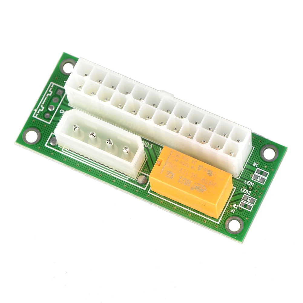 2 шт./компл. PC Настольный ATX 24Pin к 4Pin Molex двойной блок питания синхронизация стартер