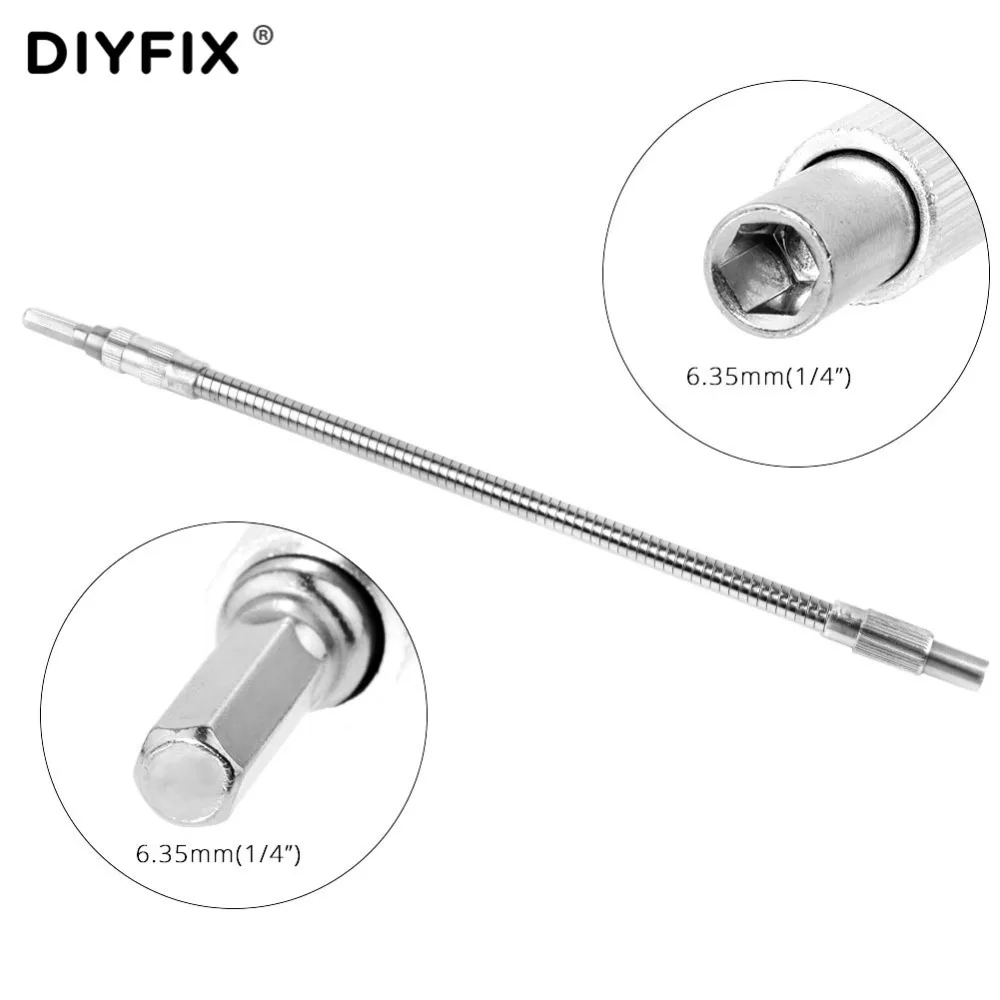 DIYFIX 1/4 &quotшестигранный металлический электронный сверлильный гибкий вал