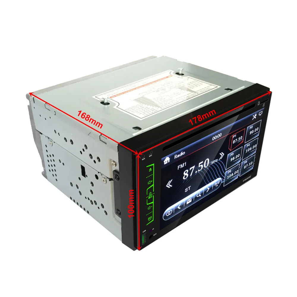 2 Din 6 &quotавтомобиль DVD плеер Bluetooth Стерео Радио мультимедийный Поддержка рулевое