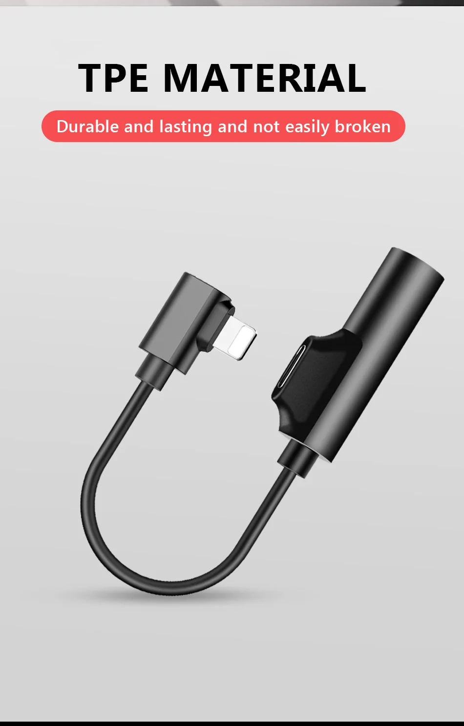 !ACCEZZ 2 IN 1 Lighting Charging Listening Adapter For iphone X 8 7 Plus XS MAX XR Audio 3.5mm Jack Connerter AUX Splitter Cable (3)