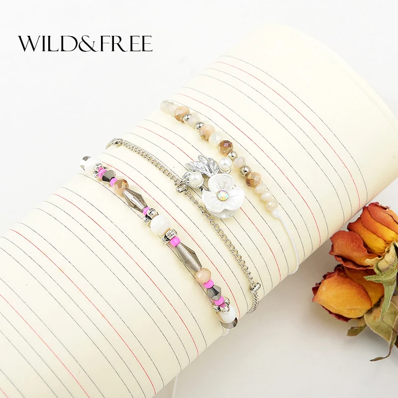 Wild & Free оптовая продажа новые браслеты из бисера набор для женщин и девушек