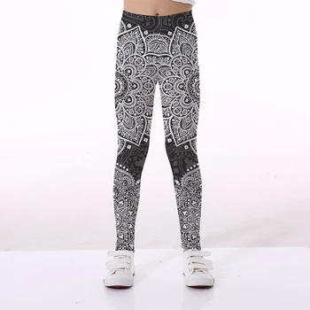 

2018 Childrens Leggings 3D Printing Black Flowers Baby Kids printing Flower Toddler Classic girls pants Girls legging