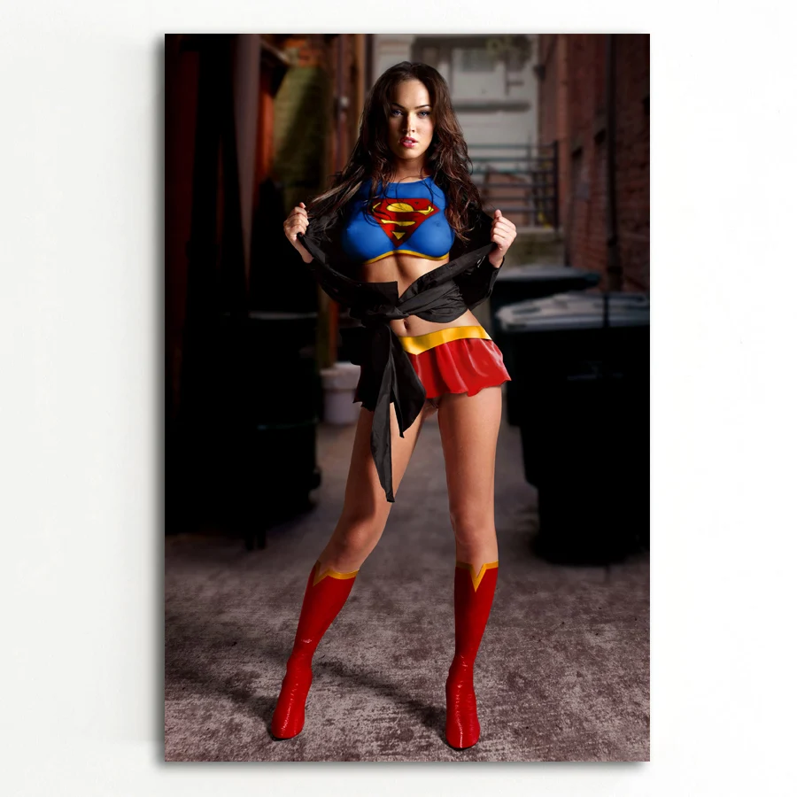 Quadro su tela donne Sexy Megan Fox Super Girl Body Art poster e stampe  dipinti su tela per arredamento camera - AliExpress