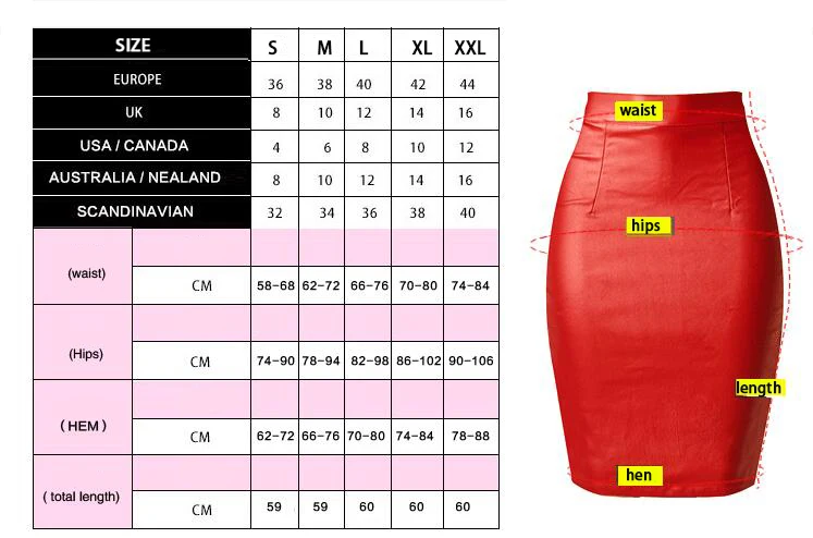 2017 new European and American wind punk high waist Slim stretch Maccaron big red leather imitation leather cowboy half body pack hip skirt after the fork (1)