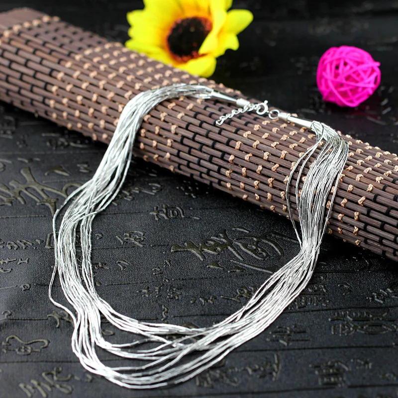 Женское ожерелье из серебра 100% пробы с кисточками|necklace women|necklace longnecklace necklace |