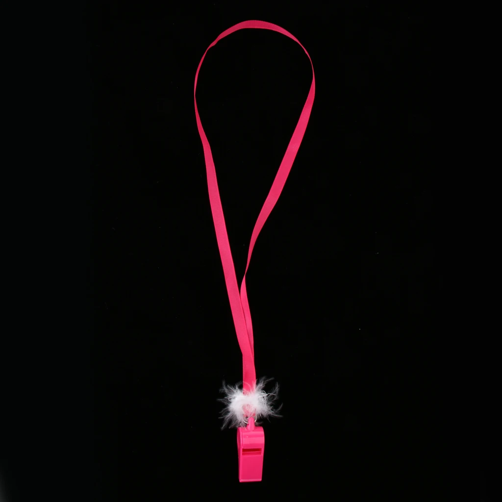 

Fluffy Whistles with Strap Party Gifts Game Prize Plastic Feather Whistles for Fancy Dress Party Accessory