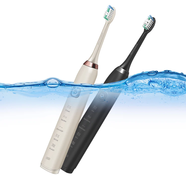 Electric Toothbrush S100 Ultrasonic Sonic tooth brush Wireless rechargeable battery IPX7 Waterproof included extra brushes head